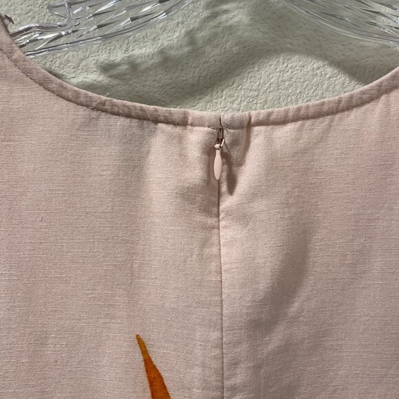 CONDITIONS APPLY Sleeveless Palm Frond Wearable Art Mini Shift, Pink/Blue - 1X - Picture 9 of 13